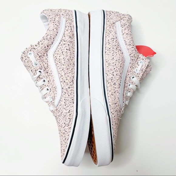 NEW Vans Old Skool Boucle Pink Speckled White Shoe - Picture 7 of 12